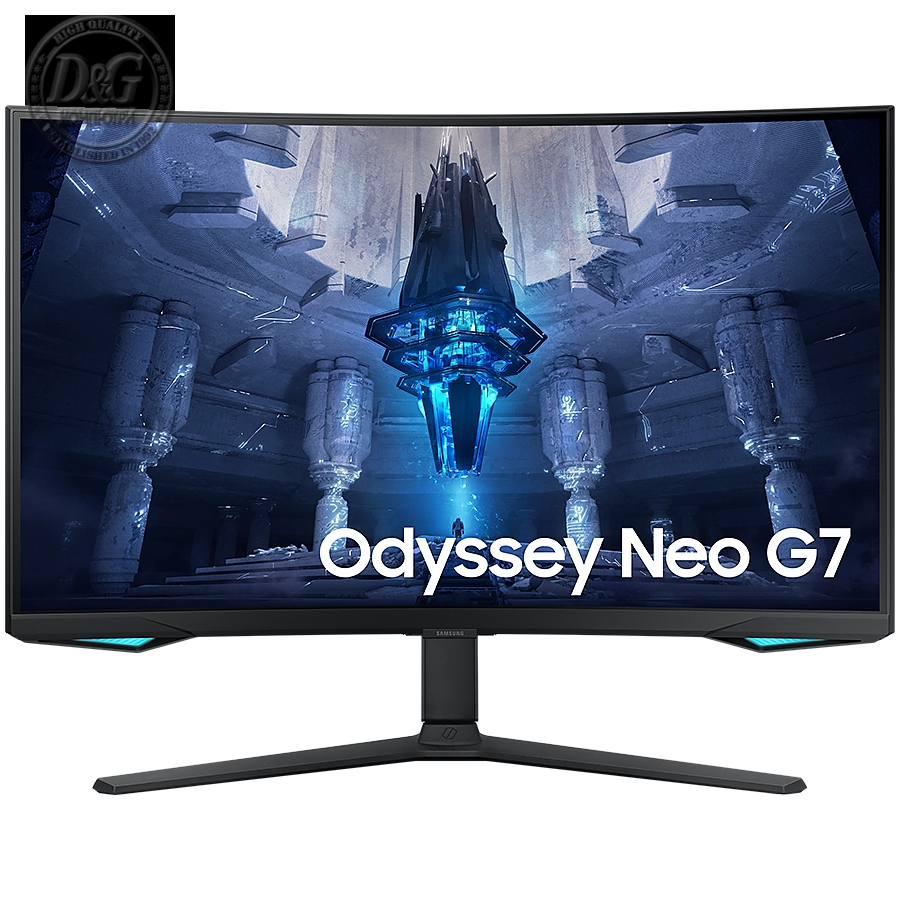 Monitor LED Samsung LS32BG750NPXEN Odyssey G75NB, 32" UHD Curved 1000R 16:9 (3840x2160) VA 165Hz, 350 cd/гЋЎ, 1m:1, Q HDR 2000, 1ms (GTG), 178/178, FreeSync PP, 1xDP 2xHDMI, 2xUSB 3.0 , 3.5 Jack, Tilt/Pivot/Swivel/HeightAdj (120mm), VESA 100x100, 3Y