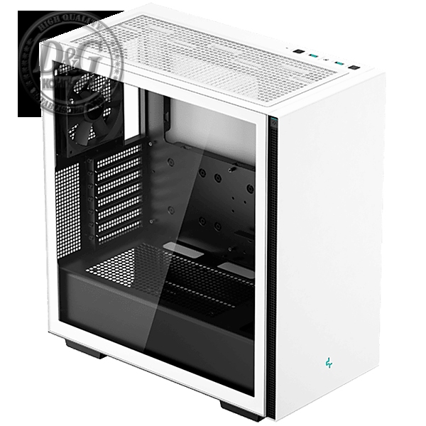 DeepCool CH510 White Mid Tower Case, E-ATX/ATX/Micro-ATX/Mini-ITX, 2xUSB2.0, 1xUSB3.0, 1xAudio, 1xMic, ABS+SPCC+Tempered Glass, Mesh Panel R-CH510-BKNNE1-G-1