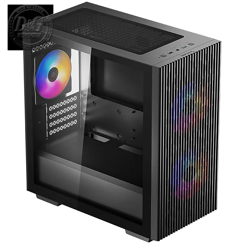 DeepCool MATREXX 40 3FS MATX Case, Mini-ITX / Micro-ATX , 1xUSB2.0, 1xUSB3.0, 1xAudio, 120mm pre-installed fan,ABS+SPCC+Tempered Glass, Mesh Panel DP-MATX-MATREXX40-3FS