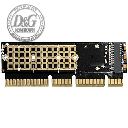 AXAGON PCEM2-1U PCI-E 3.0 16x - M.2 SSD NVMe, up to 80mm SSD, low profile 1U