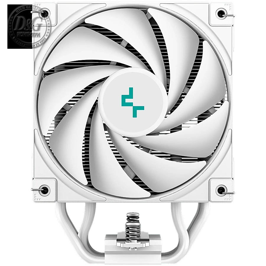 DeepCool AK500S Digital WH, CPU Air Cooler, 1x120mm FK120 PWM FDB Fan, ARGB, Digital Display, White, TDP 240W, 5 Heatpipes, Fluid Dynamic Bearing, LGA1700/1200/1151/1150/1155, AMD AM5/AM4,125Г—96Г—160 mm(LГ—WГ—H), 3Y, R-AK500S-WHADMN-G