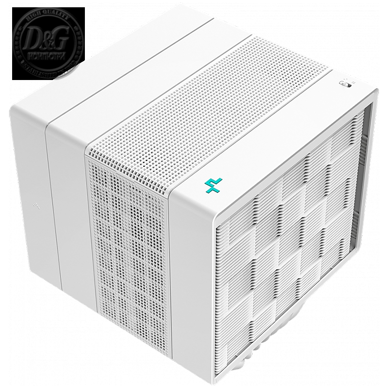 DeepCool ASSASSIN IV WH, CPU Air Cooler, White, 1x120mm + 1x140mm FDB Fans, Fan Speed Switch, TDP 280W, 7 Heatpipes, Intel LGA2066/2011-v3/2011/1700/1200/1151/1150/1155, AMD AM5/AM4, 6y, R-ASN4-WHNNMT-G