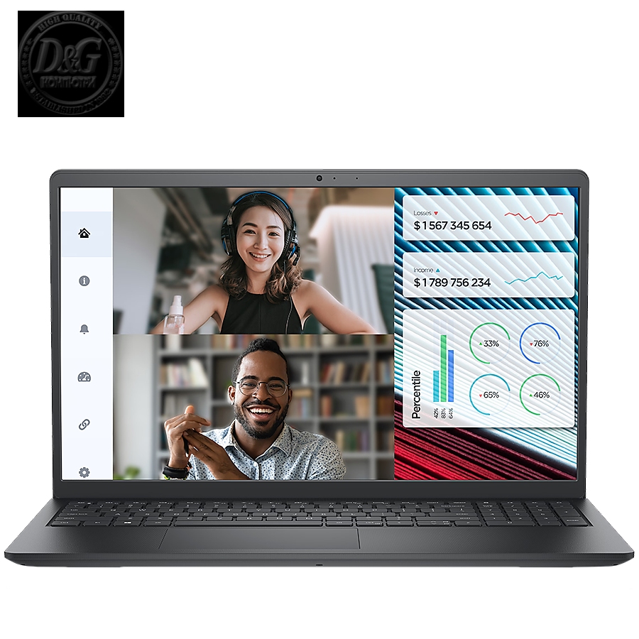 Dell Vostro 3520, Intel Core i3-1215U (6C, 10MB Cache, up to 4.4 GHz), 15.6" FHD (1920x1080) 120Hz AG, 8GB (1x8GB) DDR4, 512GB M.2 SSD, Intel UHD Graphics, WiFi+BT, Backlit KBD, Ubuntu, 4Y Basic Onsite