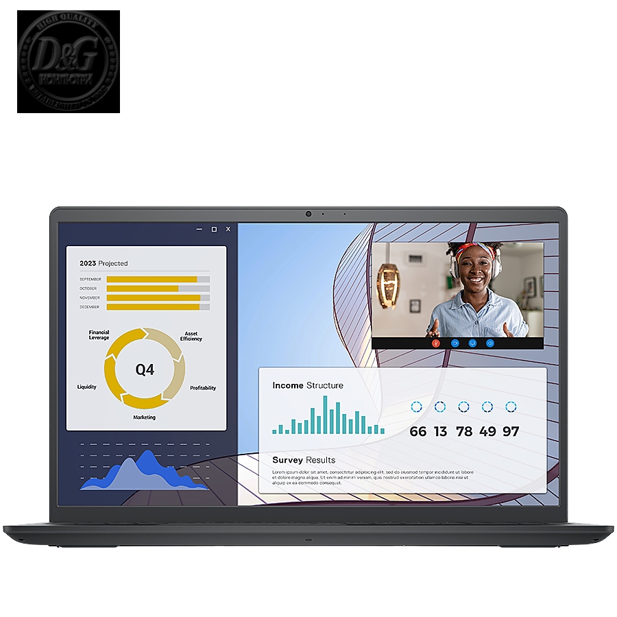 Dell Vostro 3530, Intel Core i7-1355U (10C, 12T, 12MB cache, up to 5.0GHz), 15.6" FHD (1920x1080) 120Hz AG, 8GB (1x8) DDR4 2666MHz, 512GB SSD, Intel UHD Graphics, WiFi, BT, BG Backlit KBD, Ubuntu, 4Y Basic Onsite