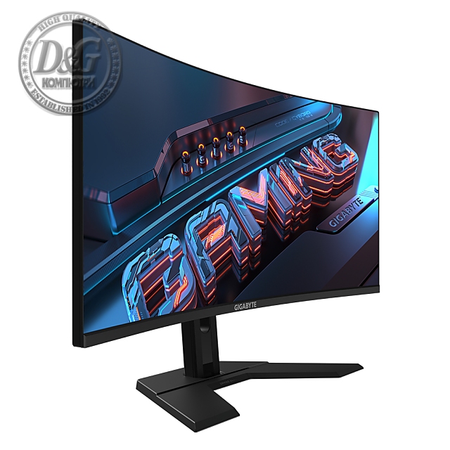 Геймърски Монитор Gigabyte GS34WQC, 34&quot; SS VA WQHD 3440x1440 , Curved 1500R, 120Hz(OC 135Hz), 1ms, HDR Ready