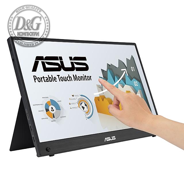 Монитор ASUS ZenScreen Touch MB16AHT, 15.6&quot; FHD (1920x1080) IPS 10-Point Touch, USB Type-C, Mini HDMI