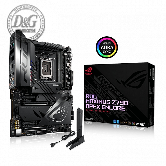 Дънна платка ASUS ROG MAXIMUS Z790 APEX ENCORE, LGA 1700, DDR5, ATX, Wi-Fi 7, AURA Sync RGB