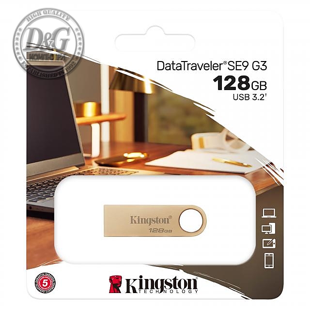 USB памет KINGSTON DataTraveler SE9 G3, 128GB, USB 3.2 Gen 1