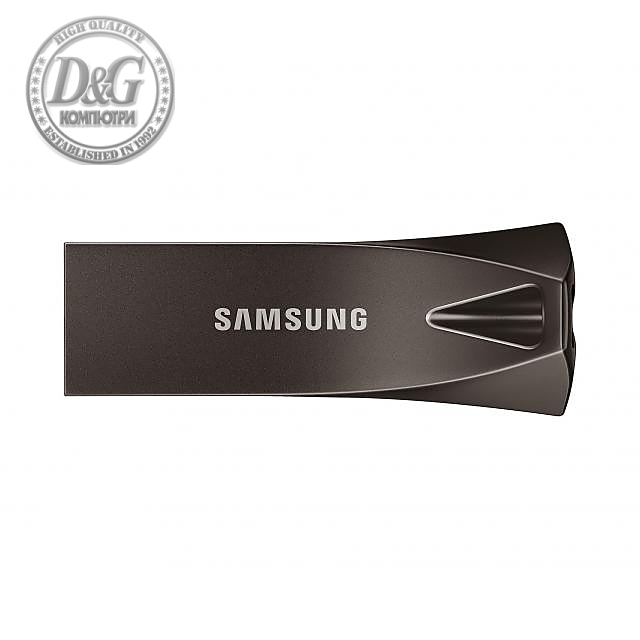 USB памет Samsung BAR Plus, 64GB, USB-A, Titanium Gray