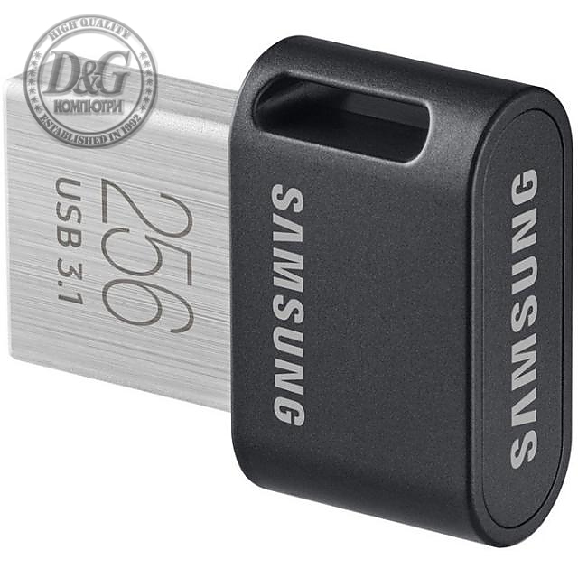 USB памет Samsung FIT Plus, 256GB, USB-A, Черна