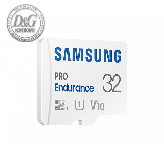 Карта памет Samsung PRO Endurance, microSDHC, UHS-I, 32GB, Адаптер