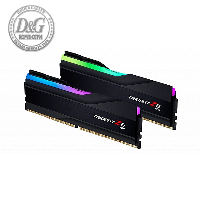 Памет G.SKILL Trident Z5 Black RGB 32GB (2x16GB) DDR5 7200MHz CL34 F5-7200J3445G16GX2-TZ5RK 1.40V, Intel XMP