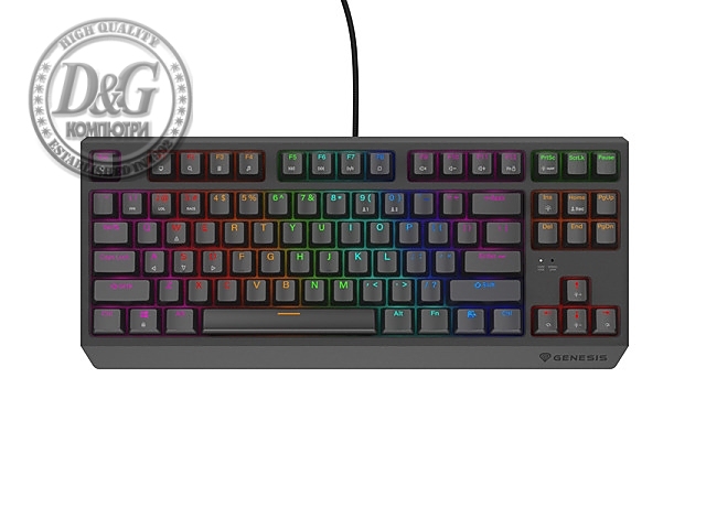 Genesis Gaming Keyboard Thor 230 TKL Lite US Rainbow Mechanical Outemu Red Black Hot Swap