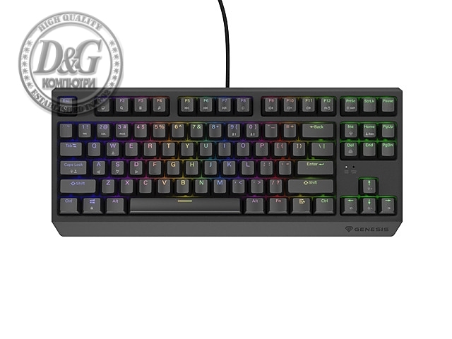 Genesis Gaming Keyboard Thor 230 TKL US RGB Mechanical Outemu Red Black Hot Swap