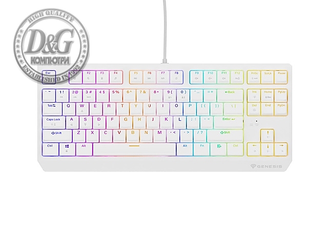 Genesis Gaming Keyboard Thor 230 TKL US RGB Mechanical Outemu Red White Hot Swap