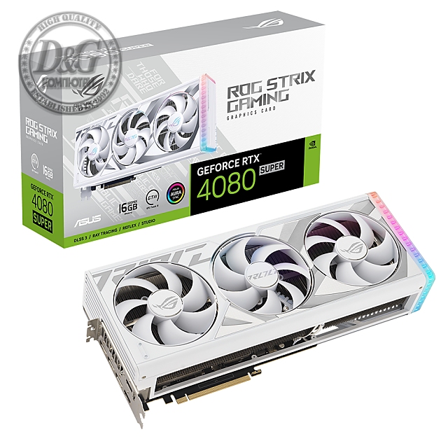 Видео карта ASUS ROG STRIX GeForce RTX 4080 SUPER OC 16GB GDDR6X White Edition