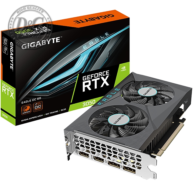 Видео карта GIGABYTE GeForce RTX 3050 EAGLE OC 6GB GDDR6