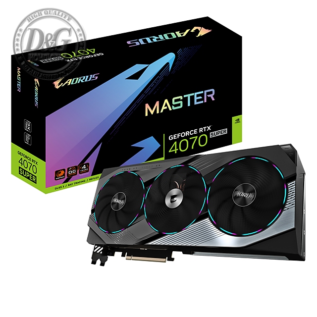 Видео карта GIGABYTE GeForce RTX 4070 SUPER AORUS MASTER 12GB GDDR6X