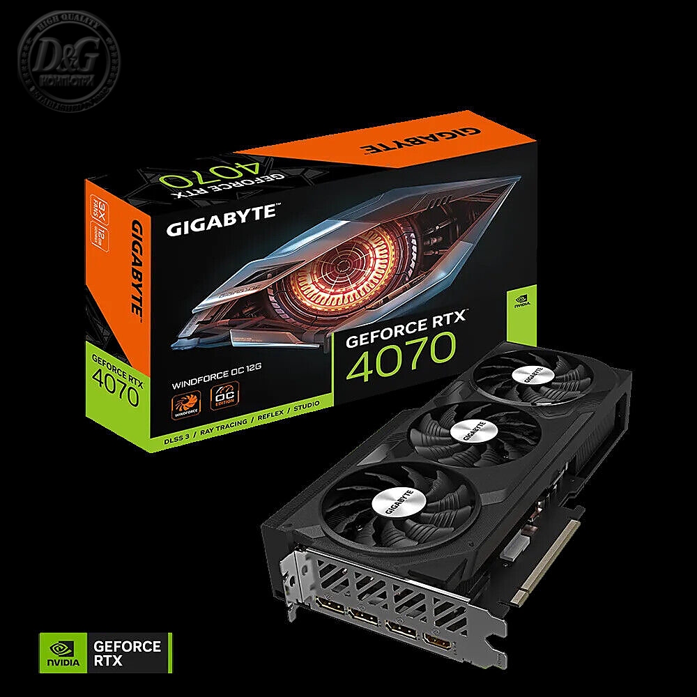 Видео карта GIGABYTE GeForce RTX 4070 SUPER WINDFORCE OC 12GB GDDR6X