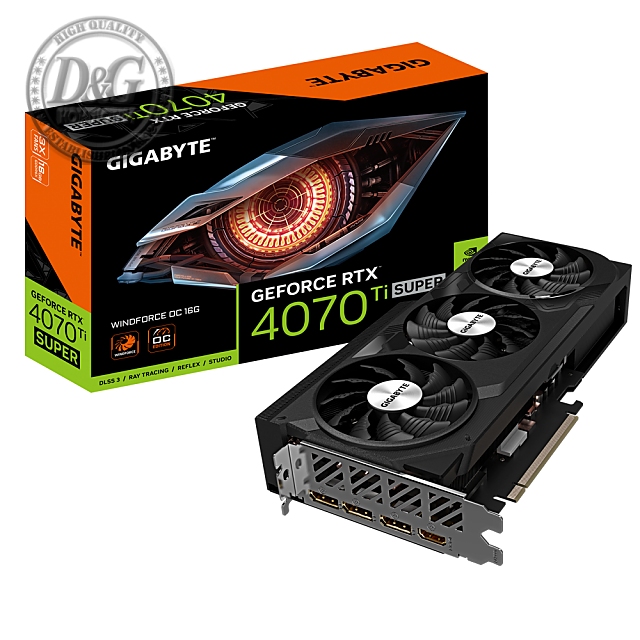 Видео карта GIGABYTE GeForce RTX 4070 TI SUPER WINDFORCE OC 16GB GDDR6X