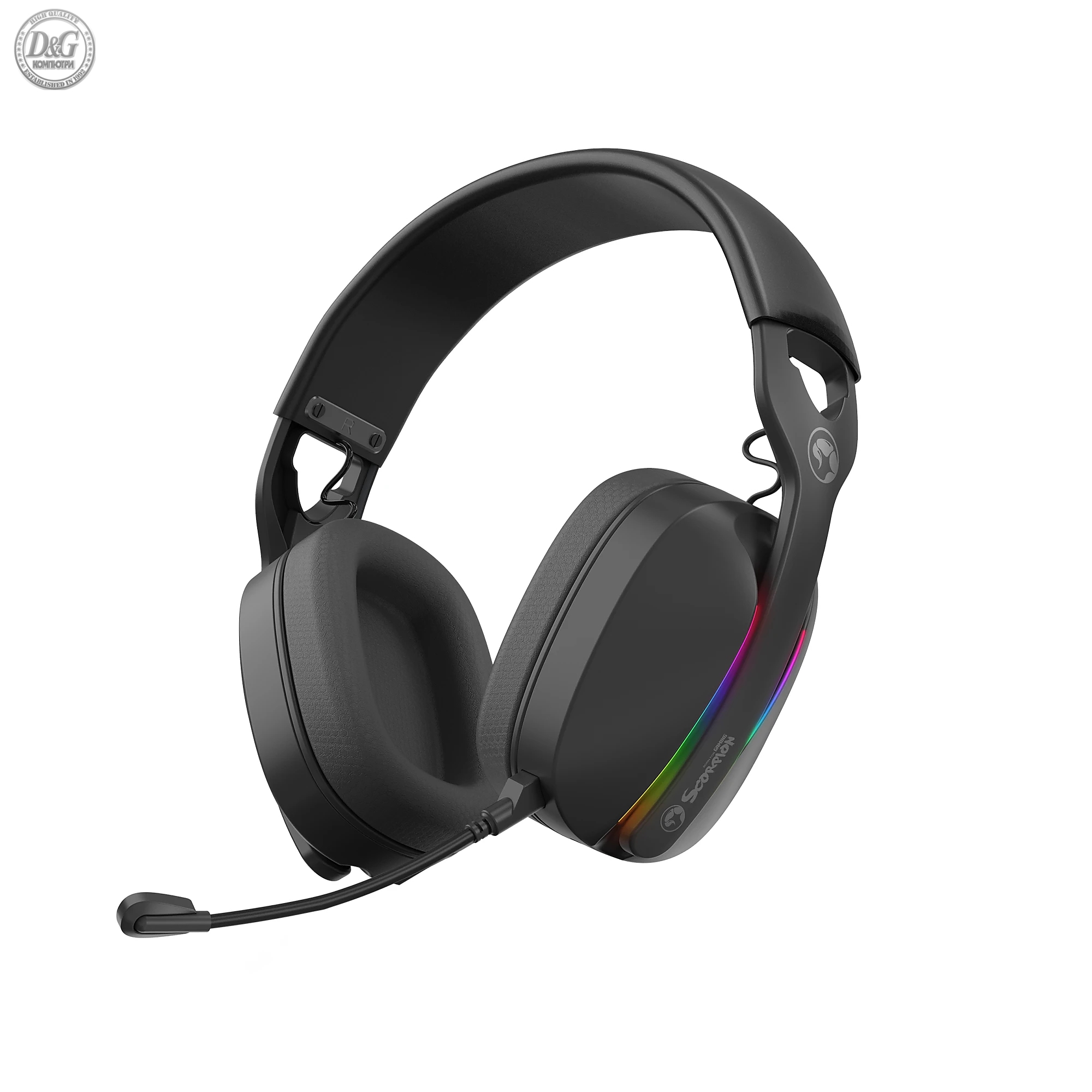 Marvo Геймърски слушалки Gaming Headphones Pulz 70S - 7.1 RGB - MARVO-HG9086-BK