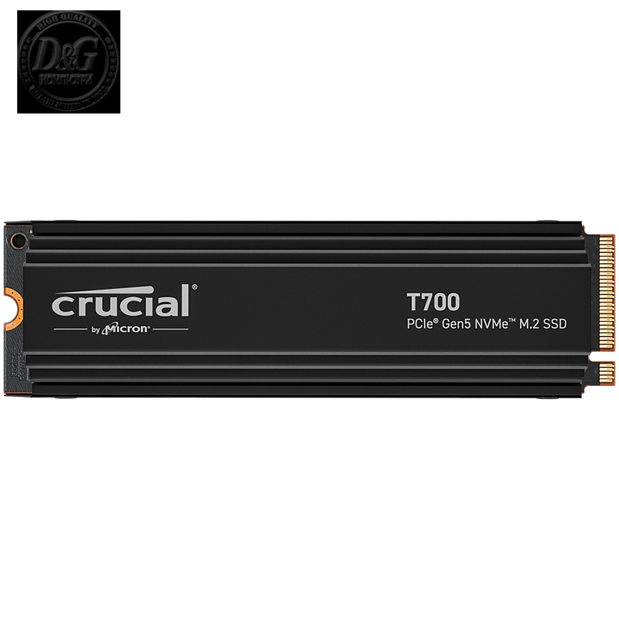 Crucial T700 2TB PCIe Gen5 NVMe M.2 SSD with heatsink, EAN: 649528936738