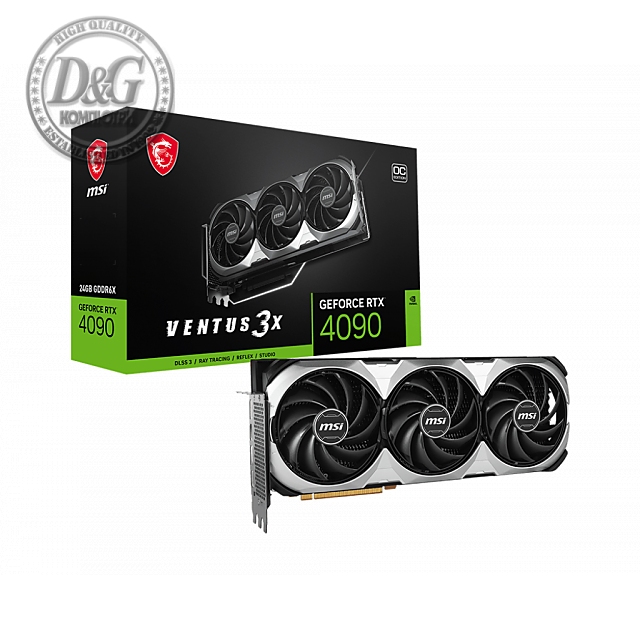 Видео карта MSI GeForce RTX 4090 VENTUS 3X E 24GB OC Edition GDDR6X