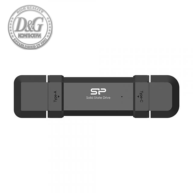 Външен SSD Silicon Power DS72 Black, 250GB, USB-A и USB-C 3.2 Gen2