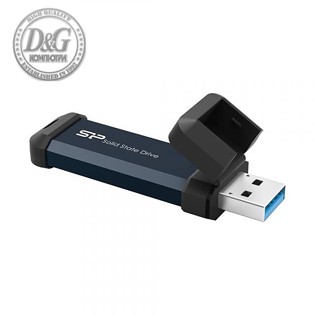 Външен SSD Silicon Power MS60 Blue, 1TB, USB-A 3.2 Gen2