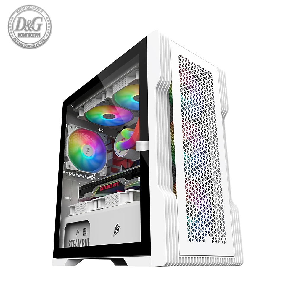 1stPlayer кутия Case mATX - TRILOBITE T3 Mesh White