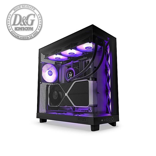 Кутия NZXT H6 Flow RGB Matte Black - Middle Tower