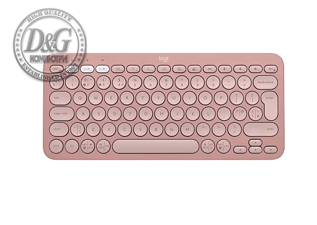 Logitech Pebble Keys 2 K380s - TONAL ROSE - US INT'L - BT - N/A - INTNL-973 - UNIVERSAL