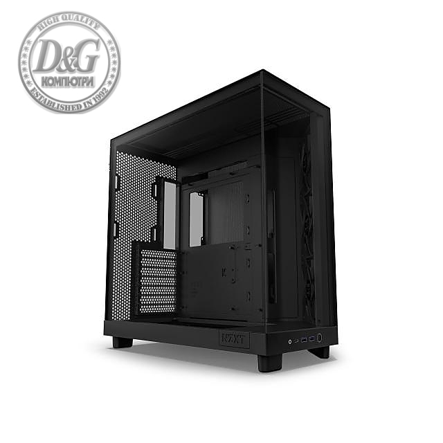 Кутия NZXT H6 Flow Matte Black - Middle Tower