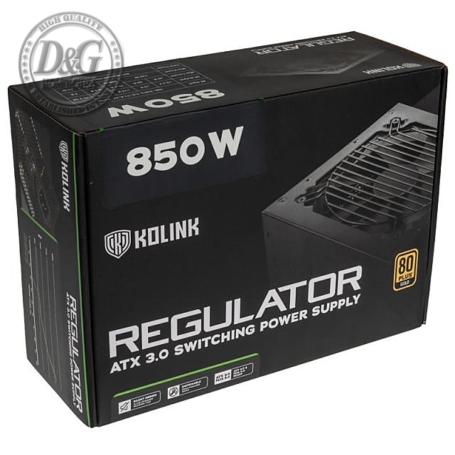 Захранващ блок Kolink Regulator 850W 80+ Gold, Fully Modular, ATX 3.0, PCIe 5.0