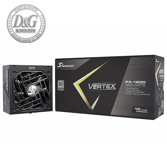 Захранващ блок Seasonic VERTEX PX-1200, 1200W, 80+ Platinum, ATX 3.0, Fully Modular