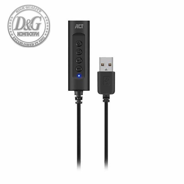 Звукова карта Ewent AC9360, 2.0, USB-A, 3.5 mm, Черна