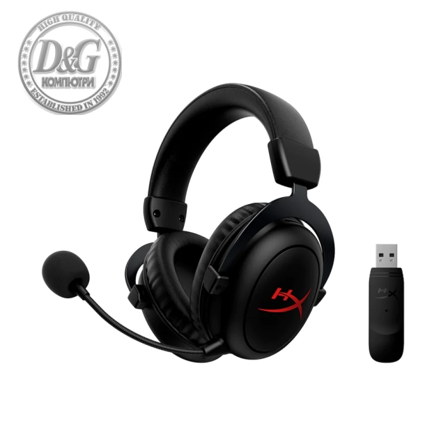 Геймърски безжични слушалки HyperX Cloud II Core Микрофон, Черно