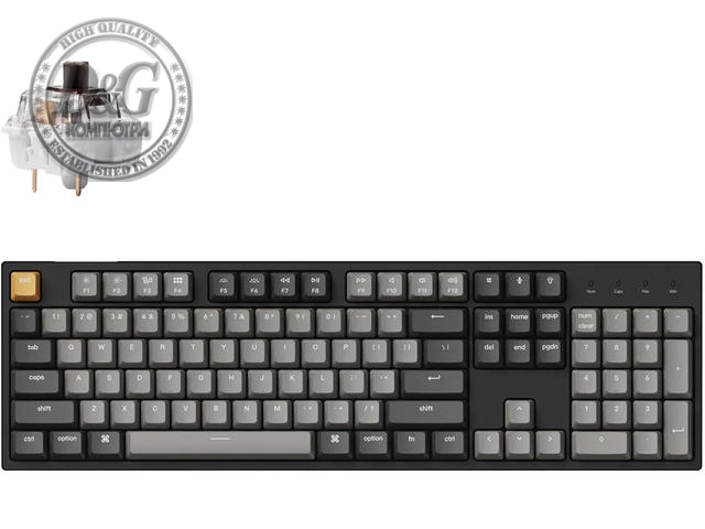 Геймърска Механична клавиатура Keychron C2 Pro QMK/VIA Full-Size Hot-Swappable Keychron K Pro Brown Switch RGB Backlight