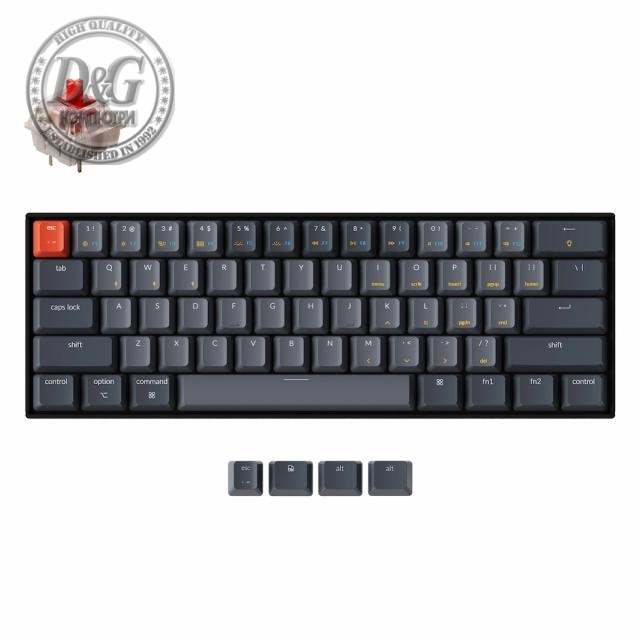 Геймърска Механична клавиатура Keychron K12 Hot-Swappable 60% Gateron Red Switch RGB LED ABS