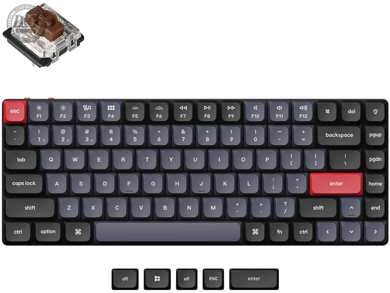 Геймърска механична клавиатура Keychron K3 Pro QMK/VIA Hot-Swappable Gateron Low Profile Brown Switch, RGB Backlight