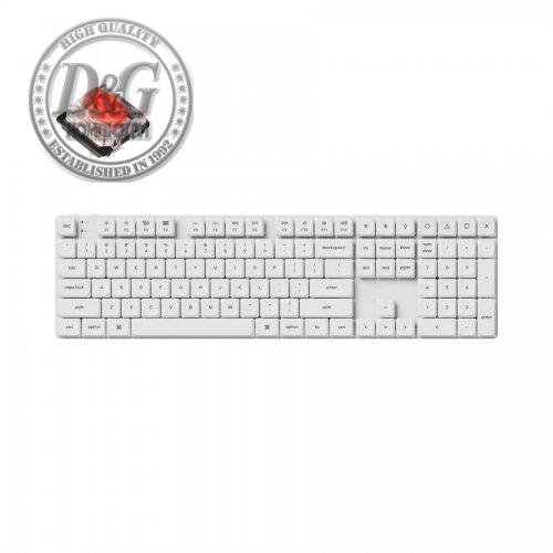 Геймърска механична клавиатура Keychron K5 Pro White QMK/VIA Full-Size Hot-Swappable Low-Profile Gateron Red Switches RGB Backlight