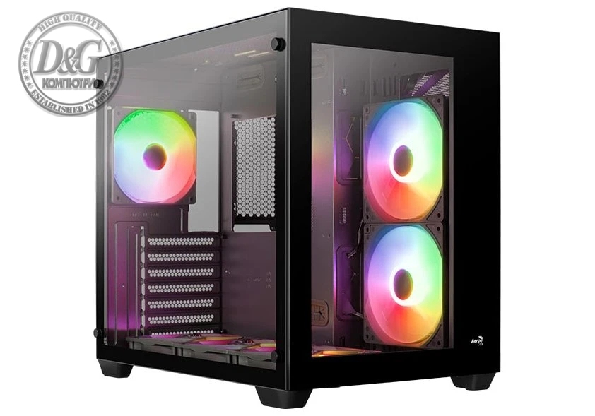 AeroCool кутия Case ATX - Dryft-G-BK-v2 - aRGB