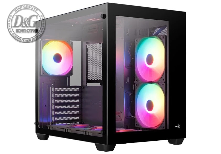 AeroCool кутия Case ATX - Dryft-G-BK-v1 - RGB