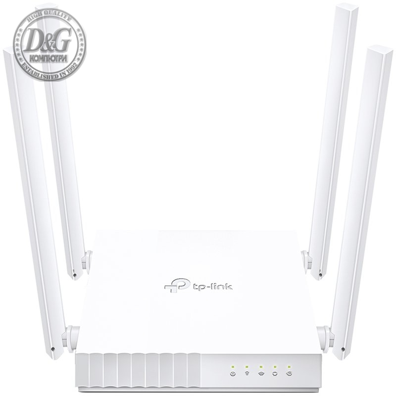 AC750 Wireless Dual Band Router, 433 at 5 GHz +300 Mbps at 2.4 GHz, 802.11ac/a/b/g/n, 1 port WAN 10/100 Mbps + 4 ports LAN 10/100 Mbps, 3 fixed antennas, L2TP Russia/PPTP Russia/PPPoE Russia support, IGMP Snooping/Proxy, Bridge and 802.1Q TAG VLAN, e