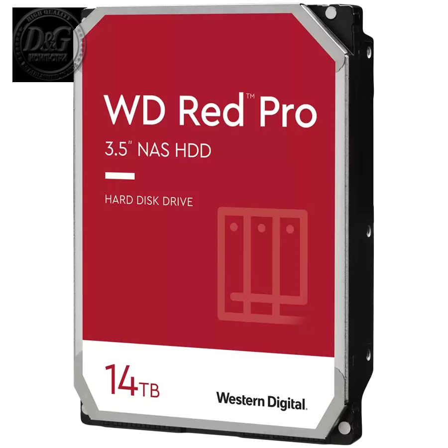 HDD Desktop WD Red Pro (3.5'', 14TB, 512MB, 7200 RPM, SATA 6 Gb/s)