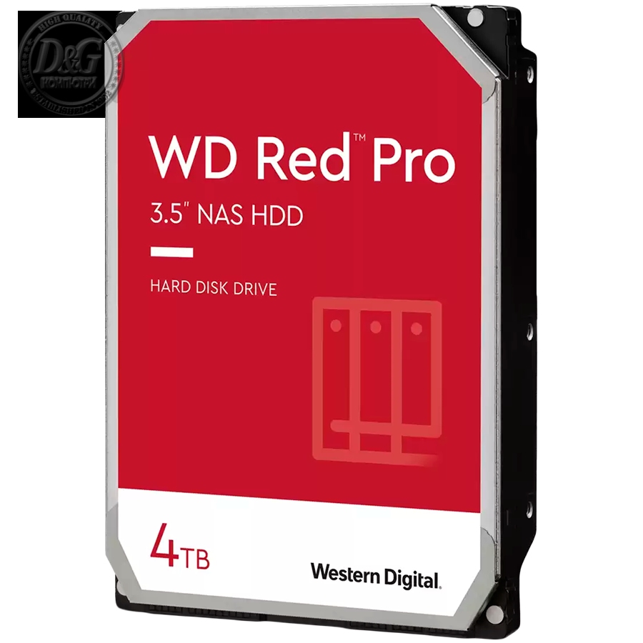 HDD Desktop WD Red Pro (3.5'', 4TB, 256MB, 7200 RPM, SATA 6 Gb/s)