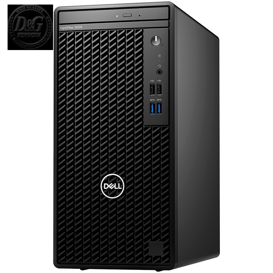 Dell OptiPlex 3000 Mini Tower, Intel Core i5-12500 (6 Cores, 18MB, 12T, 3.0GHz to 4.6GHz, 65W), 8GB (1x8GB) DDR4, 1TB HDD, Integrated Graphics, DVD+/-RW, No WiFi, Mouse + BG KBD, Ubuntu, 3Y ProSupport