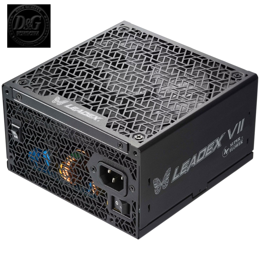 Super Flower Leadex VII Gold 850W ATX 3.0, 80 Plus Gold, Fully Modular, 12VHPWR Cable included, Compact 150mm Size, 140mm F.D.B Fan, 5 year warranty