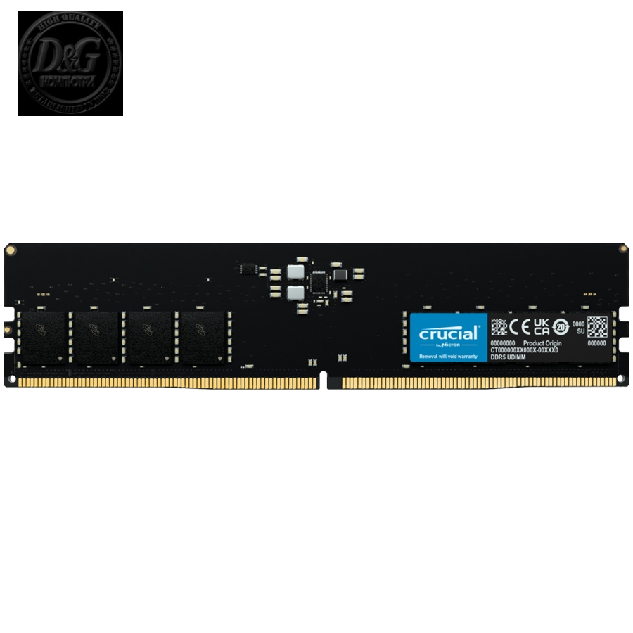 Crucial 32GB DDR5-5600 UDIMM CL46 (16Gbit), EAN: 649528929754