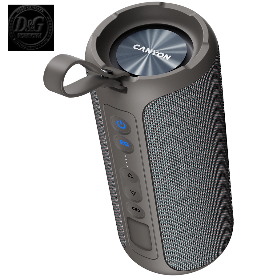 CANYON OnMove 15, Bluetooth speaker,Beige, IPX6,2*20W,7.4V 2600mah battery, EQ,TWS,AUX,Hand-free